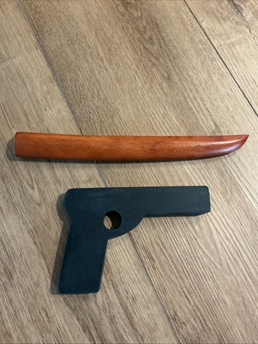 Martial Arts Training Knife & Rubber Pistol Practice Self Defense Prop Lot