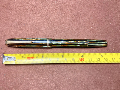 PARKER DUOVAC  FOUNTAIN PEN IN GREEN STRIPE