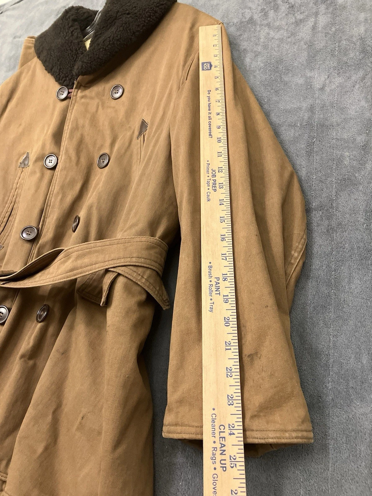 VTG 1940s Hercules Jacket Men’s 46 Sheepskin Lined Collar Barnstormer Canadienne image 23