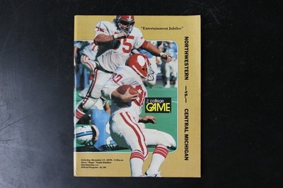 Northwestern vs Central Michigan Football Program Nov 1979 College Game NCAA