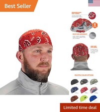 Chill Its 6630 Skull Cap, Lined with Terry Cloth Sweatband, Sweat Wicking, Re...