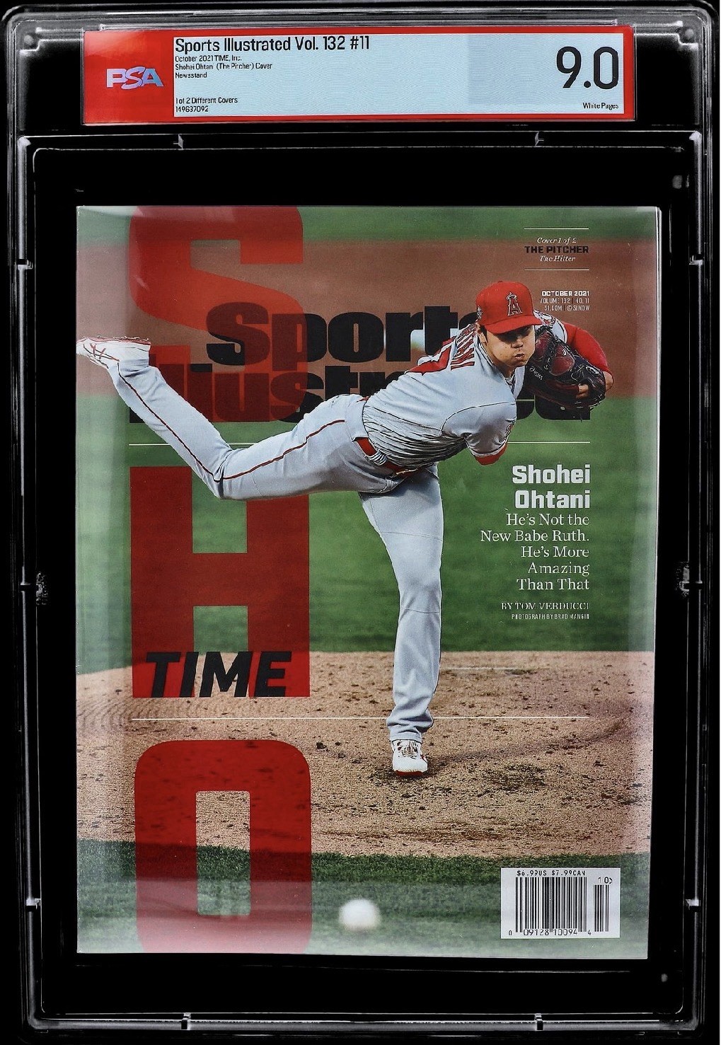 Shohei Ohtani October 2021 Sports Illustrated  Newsstand  PSA 9.0 🔝Ⓜ️L🅱️🔝2018