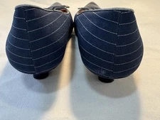 AMALFI Exclusively By Nordstroms Pin-Striped Navy Kitten Heels Sz. 6.5