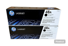 BNIB 2 HP 48A CF248A Black Toner Cartridges LaserJet Pro M15 M16 M28 M29 OEM