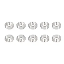 100Pack M5x0.8mm(DxL) Hex Nuts 304 Stainless Steel Hexagonal Nuts Silver Tone