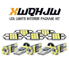 10x Combo LED Car Interior Inside Light Dome Map Door License Plate Lights White