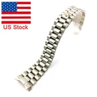 Solid Stainless Steel Strap Bracelet 20MM Curved End President Watch Band US