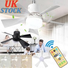 LED Ceiling Fan with Light Dimmable E27 Bedroom Living Room Lamp