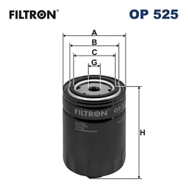 ÖLfilter Filtron OP 525 Anschraubfilter FüR Audi Seat VW Volvo Rover Multicar A4-image