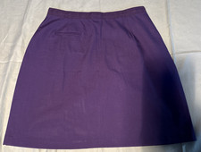 Vintage Purple A-Line Skirt Womens Size 18 Welt Pocket Back Zip Business Casual
