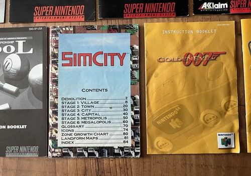 Gran Lote Super NES Super Nintendo Y N64 Videojuegos Manuales E Insertos ¡BONITO! - Imagen 8 de 18