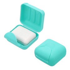 2Pcs Travel Soap Case, 2.7x2.7" Portable Soap Box Holder Square, Blue
