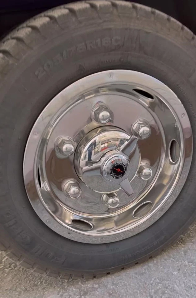 Chrome 16" Universal Front Rear Twin Wheel Trim Covers To Fit For Transit Truck - Image 3 of 4