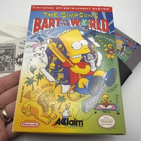 The Simpsons: Bart vs. the World (NES) CIB Game And Box Only Clean!!