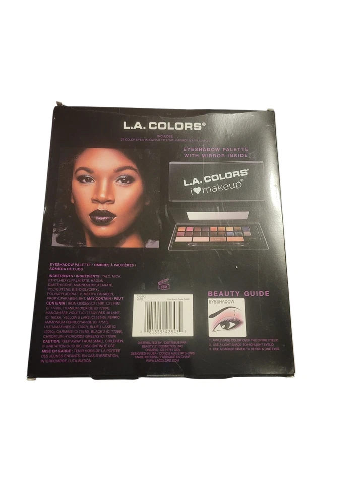 L.A. Colors 25 Color Eyeshadow Palette Mirror And Applicator Included - Image 4 of 4