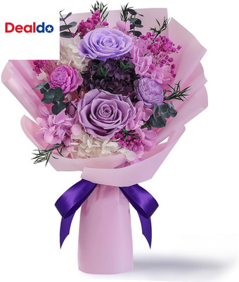 Flowers for Delivery Prime,Purple Roses Preserved Flower Bouquet, Preserved Eter