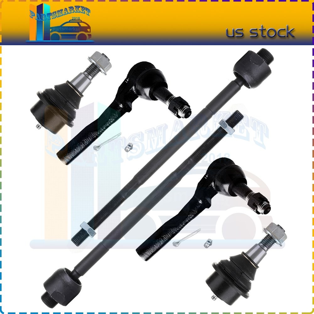 Fit For 2003-2008 Chevrolet Express 1500 Set Of 6 Front Tie Rod End Ball Joint