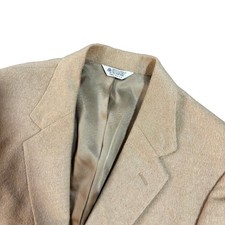 The Statesman Bruce Hulme Mens 40R Camel Tan Pure Wool Blazer Sport Coat USA