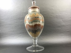 Clear-GLASS-Colorful-Desert-Looking-Sand-Art-Vase-Beautiful-Bottle-with-lid