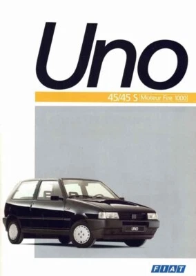 Catalogue Brochure Fiat Uno 45 / 45S 11/1990 France - Photo 1/2