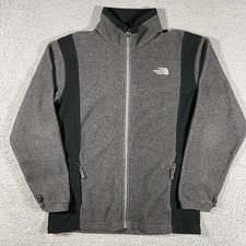 The North Face Jacket Youth Extra Large XL Gray Black Fleece Zipper Pockets