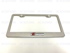 1pc 3d S Line Emblem Badge Stainless Steel Chromed Metal License Plate Frame