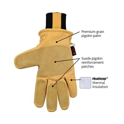 Kinco - Lined Premium Leather Work and Ski Gloves Small (Pack of 1