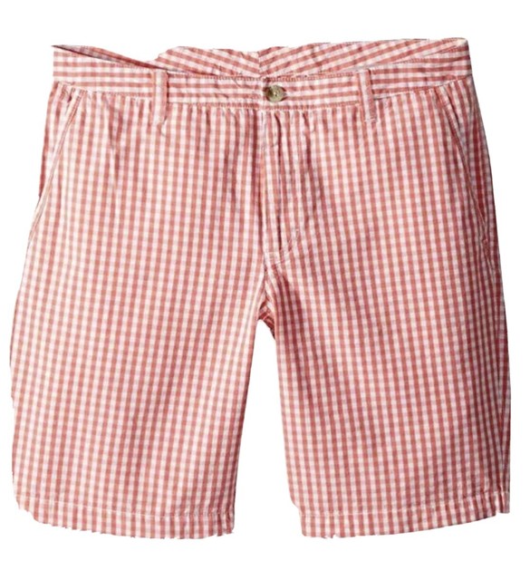 Slim Fit Shorts Salmon Mid Gingham 38 