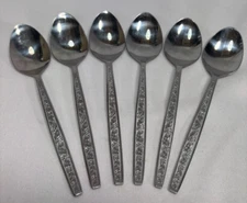 EXCELLENT  Hanford Forge Escondido Stainless Korea - 6 TEASPOONS - 6" in length