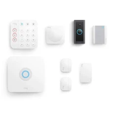 Ring Security System 8 Piece Kit with Sensors Range Video Doorbell Wired & Chime