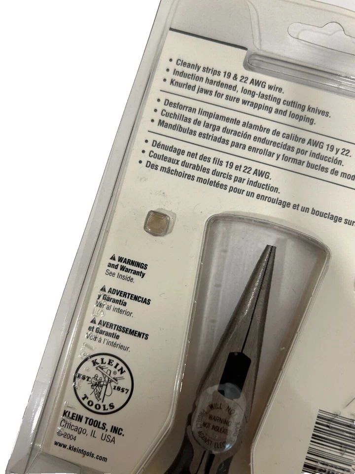 Klein 工具标准长鼻钳侧切带剥孔 D203-6H2 — 第 4/4 张图片