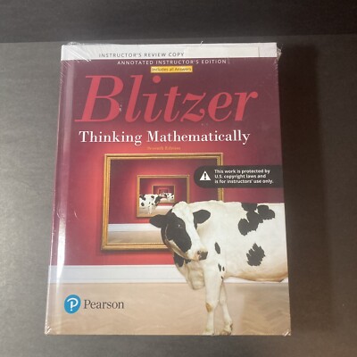 ANNOTATED INSTRUCTOR'S EDITION Thinking Mathematically Blitzer 7th Edition