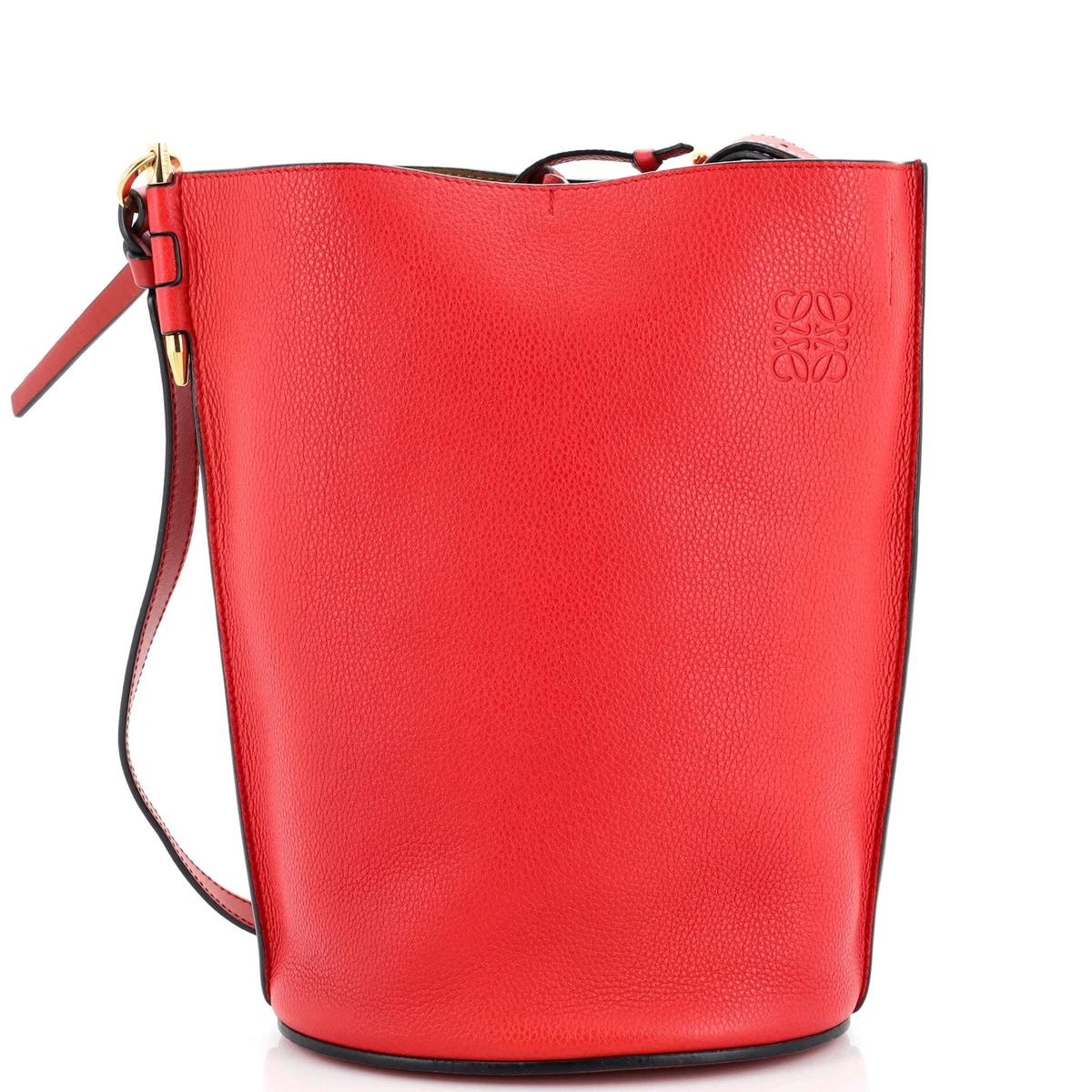 Loewe Gate Bucket Bag Leather Medium Red eBay