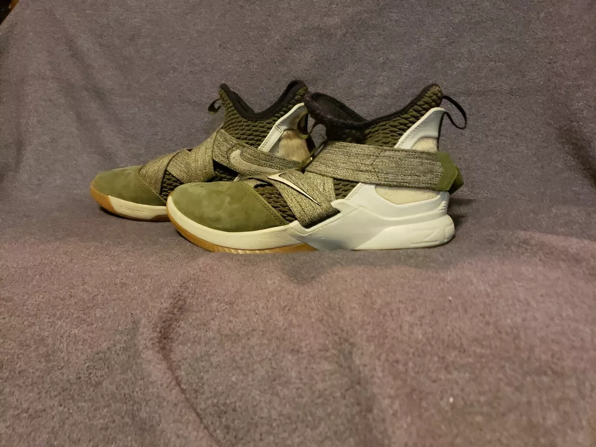 NIKE LeBron James Soldier 12 Olive Green Land and Sea AO2609 300