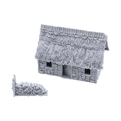 Norman Stone Barn by Printable Scenery, 3D Printed Tabletop RPG Scenery 28mm
