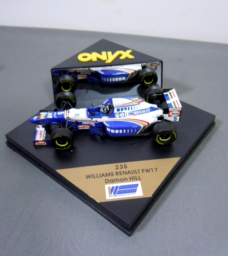 F1 Williams Renault FW17 De Damon Hill - Onyx 1/18 - Métal Bleu - Neuf