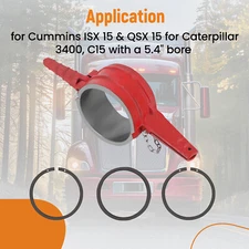 Piston Ring Compressor Tool, Adapter & Anti-Polishing Ring Kit For Cummins ISX