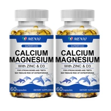 Complemento de Calcio, Magnesio, Zinc y Vitamina D | 60 Comprimidos Vegetariano