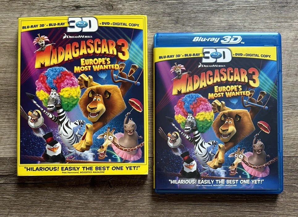 Madagascar 3: Europe's Most Wanted (3-Discs, Blu-ray 3D + 2D + DVD