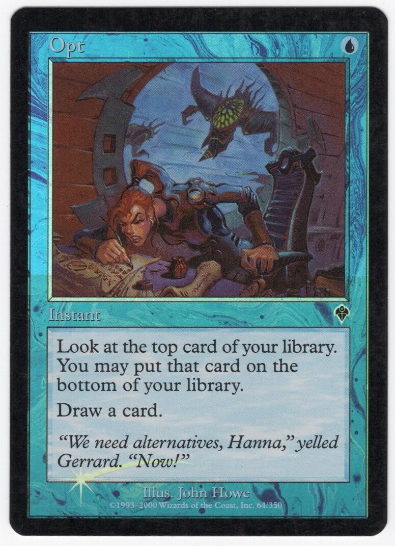 Opt 2000 Invasion FOIL Blue Common Instant MTG SP - NM AZ2