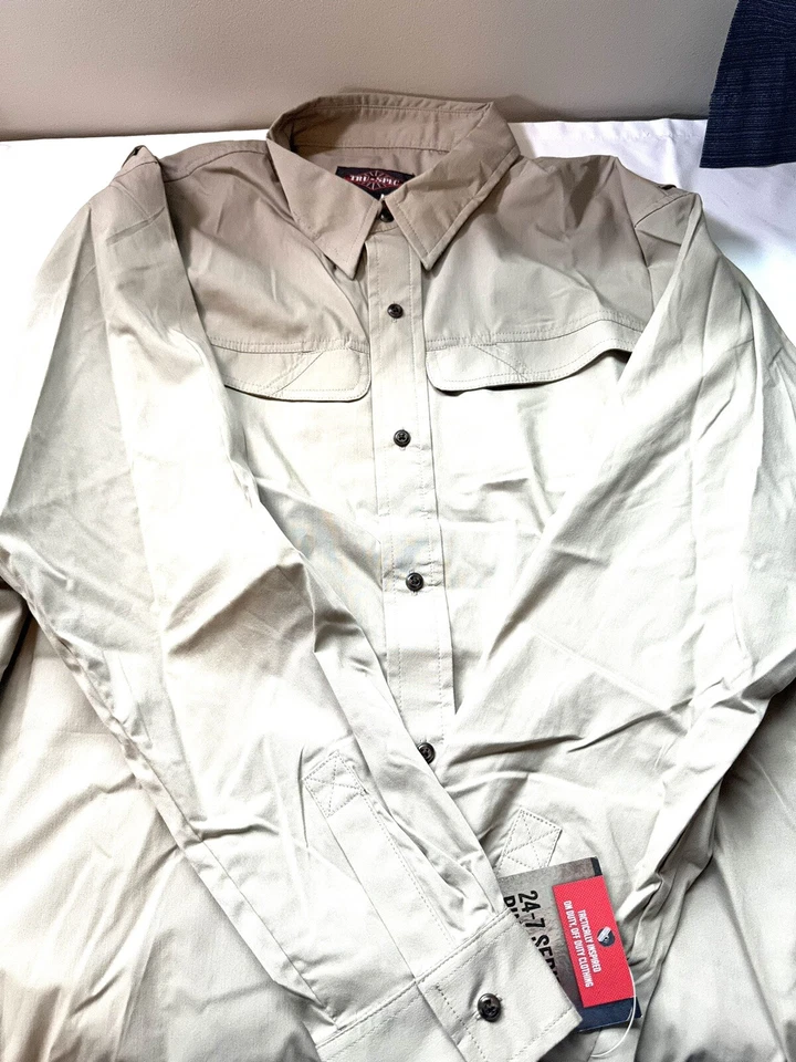 TRU-SPEC XL Shirt Uniform  Khaki size Pinnacle Long sleeve - Image 3 of 4