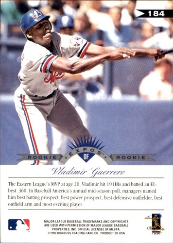 Vladimir Guerrero ⚾ Collection MLB AU CHOIX 1996 - 1999 EXPOSITIONS DE MONTRÉAL ⚾ SÉNATEUR - Photo 47 sur 203