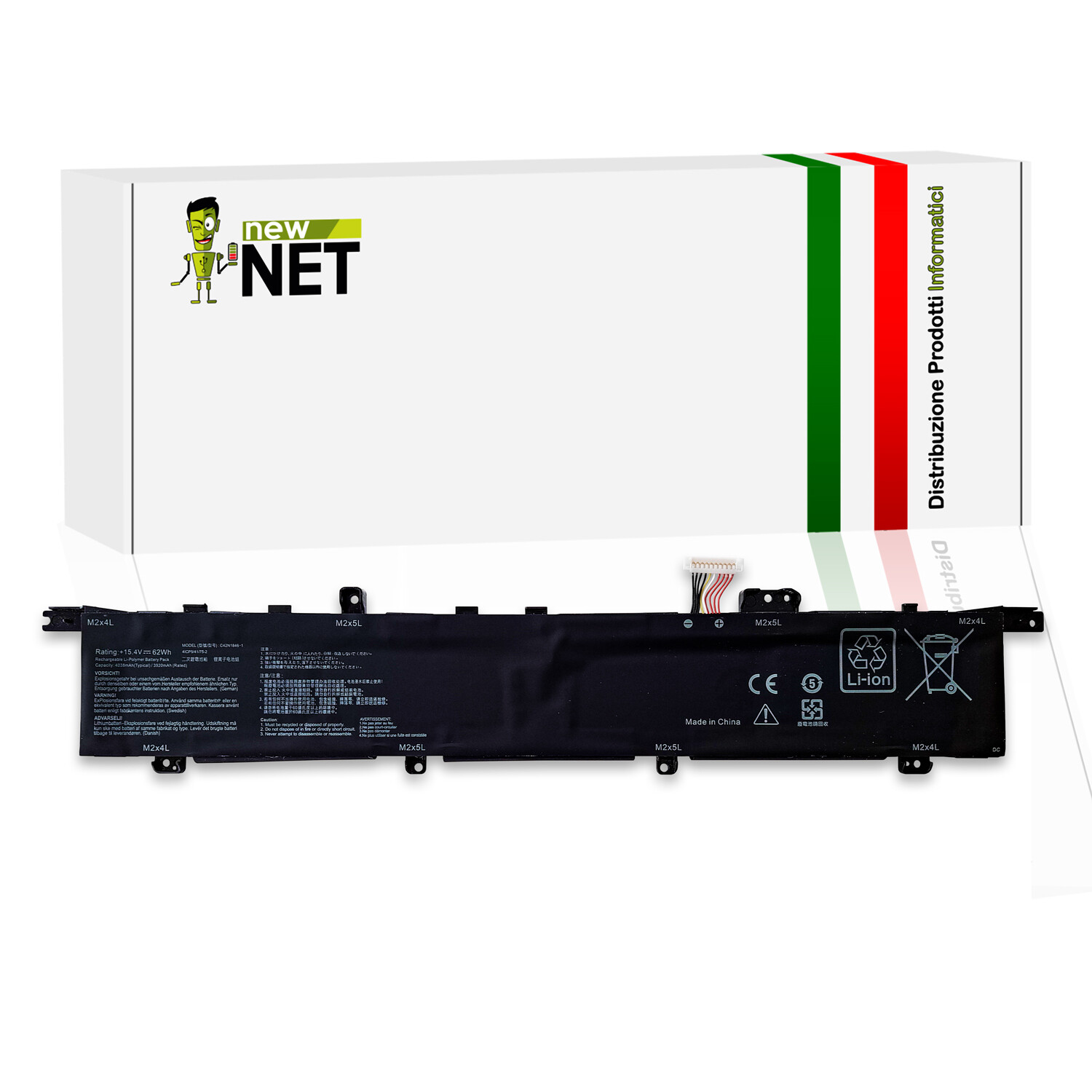 Batteria di Ricambio per ASUS ZenBook UX581GV-H2002T - 62Wh 15.4V