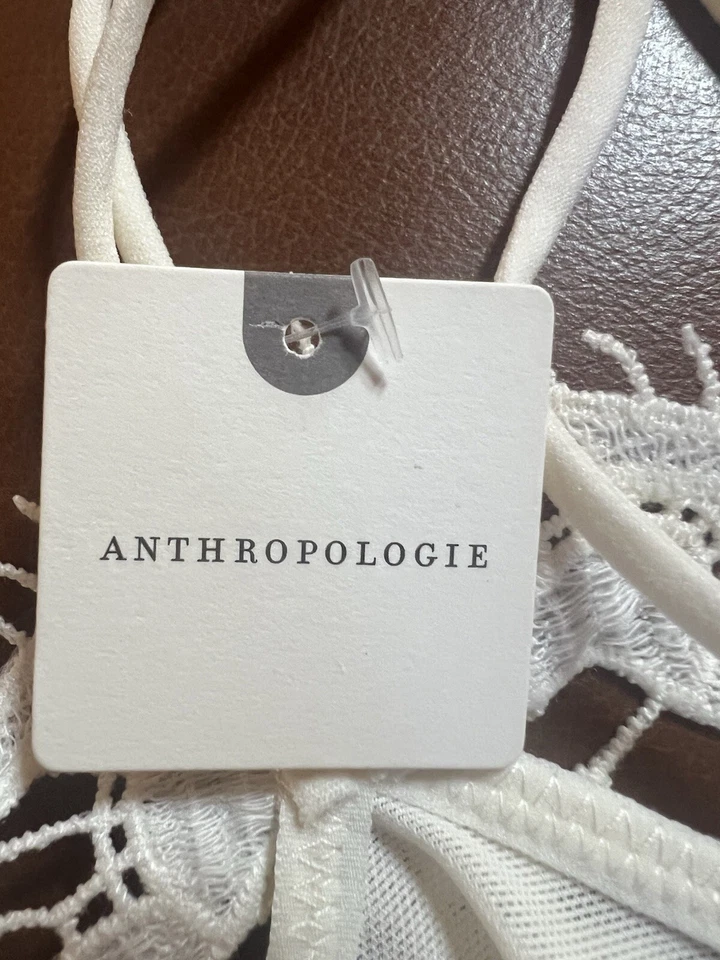 NUEVO Por Anthropologie Mujer Bralette Ojales Floral Marfil #1847 Foto 4 de 4