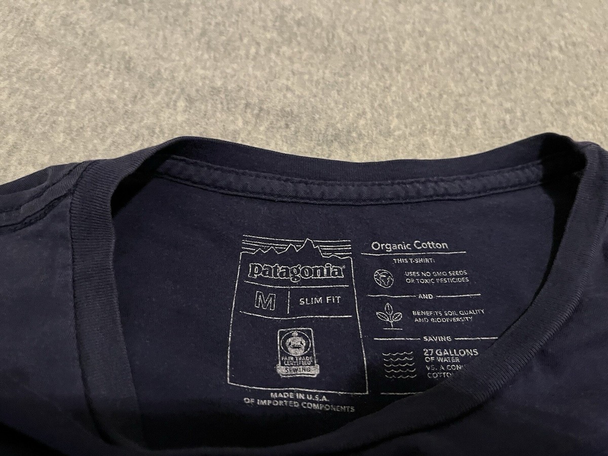 Patagonia Salt Lake City Graphic Tee Shirt Blue Size Medium