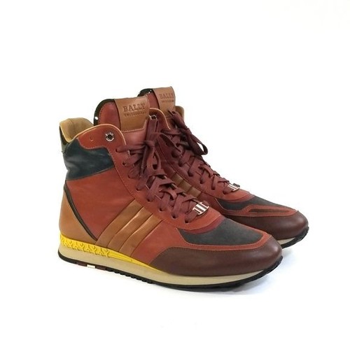 BALLY Asiaki Leather High Top Trainers 