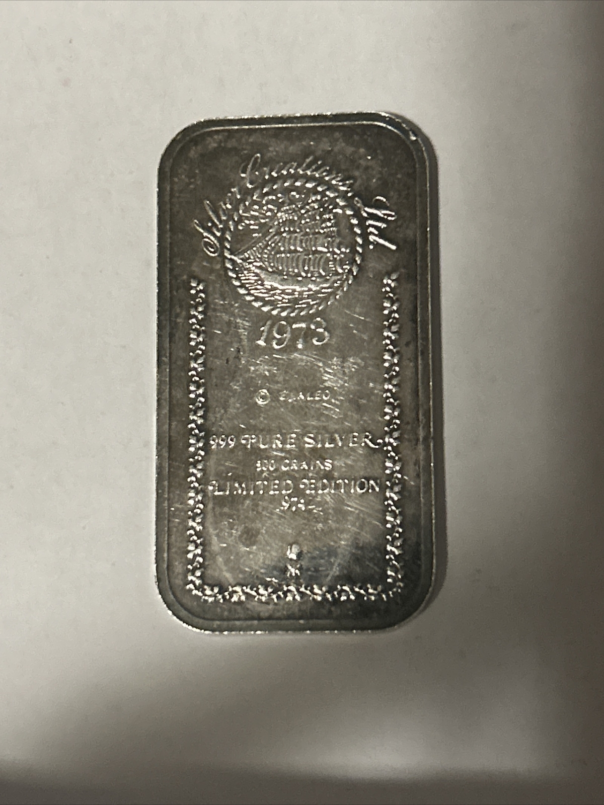 1 oz. SILVER BAR VINTAGE 1973 NIXON WATERGATE SPEAK NO EVIL FINE SILVER