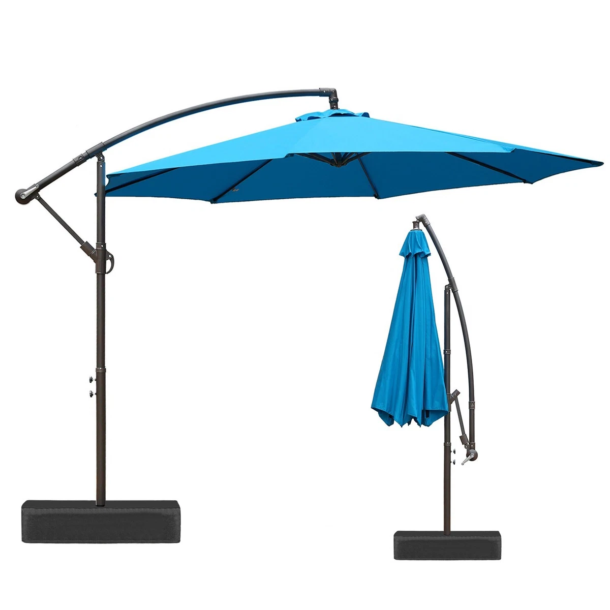 best patio umbrello Bluu Redwood Pro Cantilever Umbrella Round 2-Tier