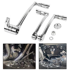 Chrome Brake Arm Pedal Shift Lever Pegs For Harley Electra Glide Road King FLHP