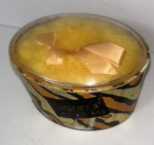 Vintage NOS Faberge TIGRESS Bath Powder 5 oz SEALED Made in USA / ORANGE PUFF